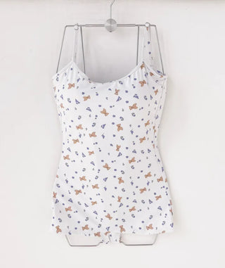 Teddy bear monokini ribbon teddy bear shorts resort look pool villa water park
