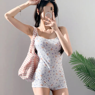 Teddy bear monokini ribbon teddy bear shorts resort look pool villa water park
