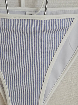 🤍✨Sexy striped bikini piece see-through button-up t-shirt cover-up body-covering swimsuit set