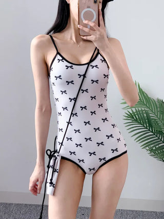 Ribbon Monokini Bag Set Swimsuit