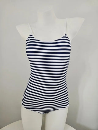 Striped back ribbon monokini swimsuit resort look vacation look staycation festival look swimsuit