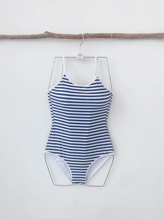 Striped back ribbon monokini swimsuit resort look vacation look staycation festival look swimsuit