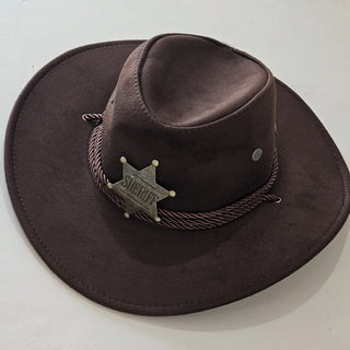 Cowboy Safari Hat Western Wide Brim Suede Touch Strap Hat