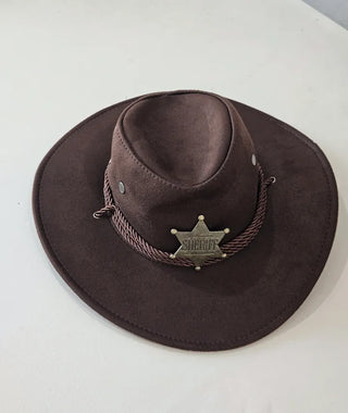 Cowboy Safari Hat Western Wide Brim Suede Touch Strap Hat