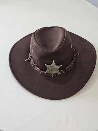 Cowboy Safari Hat Western Wide Brim Suede Touch Strap Hat