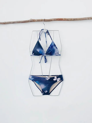 Unique Butterfly Bikini Sexy See-Through Piece Navy Swimsuit