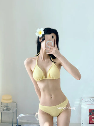 color pink yellow piece bikini with 4pcs cardigan wrap skirt included cover-up butterfly body cover belly cover swimsuit