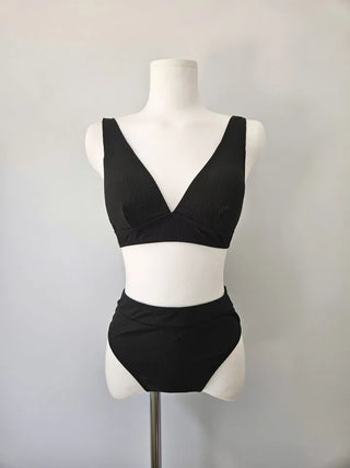 Unique Blue Butterfly Bikini piece Swimsuit with Wrap Skirt and Cover-up Top