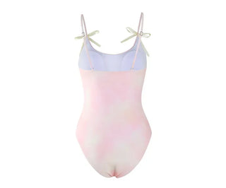 Pink Ribbon Dye Monokini Resort Look Vacation Look Ho-kang Festival Swimsuit