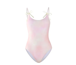 Pink Ribbon Dye Monokini Resort Look Vacation Look Ho-kang Festival Swimsuit