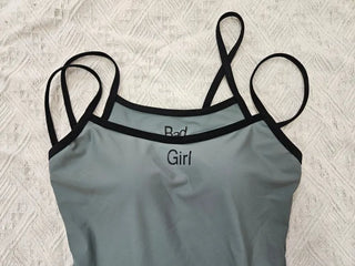 Bad Girl Swimsuit String Color Block Monokini Green Vacation Vacation Festival Look Square Neck Overseas Travel