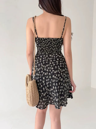 Black mini one-piece sleeveless nasi strap resort vacation look honeymoon beach trip vacation one-piece