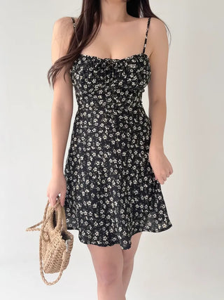 Black mini one-piece sleeveless nasi strap resort vacation look honeymoon beach trip vacation one-piece