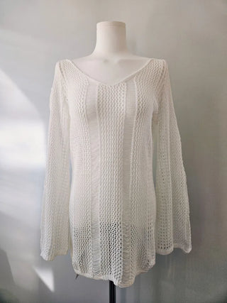 Mesh bikini cover-up delicate swimsuit bikini long sleeve top resort look vacation