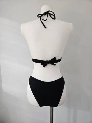 Heart Cubic Piece Bikini / Cardigan Included Swimsuit Cover-Up Vacation Piece
