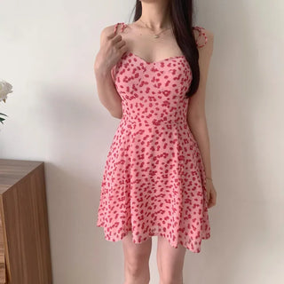 Strappy Sleeveless Tight Slim Black Striped Knit H-Line Midi Dress