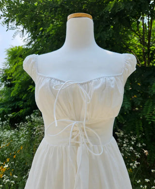 white linen girl cancan mini sleeveless string corset petite one-piece dress