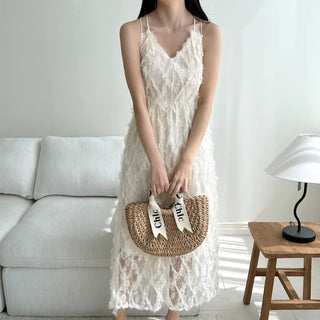 Backless Feather Strapless Sleeveless Strap One Piece