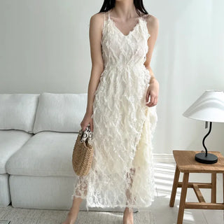 Backless Feather Strapless Sleeveless Strap One Piece