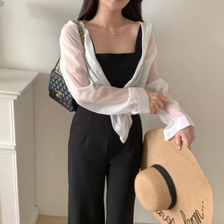 backless sleeveless nasi strap black long wide jumpsuit