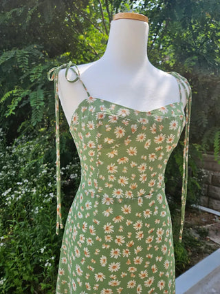 tube top string ribbon beach slim green lime green one-piece dress