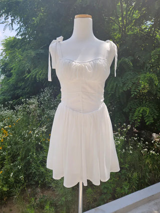 sea ultra mini ribbon slim sleeveless white white one-piece