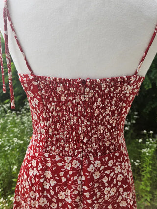 sleeveless nasi sleeveless mini floral banding one-piece