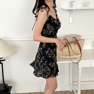 flower floral string nasi chiffon one-piece concept bling