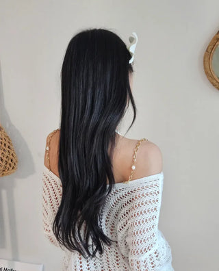 ☀️Salantatem Bikini Cover-up Off-Shoulder Summer Net Knit Mesh Chain Long Sleeve Knit Beach Top