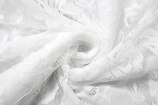 Lace frill unbalanced resort look summer sleeveless nasi white long spandex one-piece dress