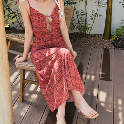 long one-piece slim fit summer vacation look resort sexy nasi sleeveless strap one-piece