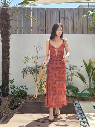 long one-piece slim fit summer vacation look resort sexy nasi sleeveless strap one-piece