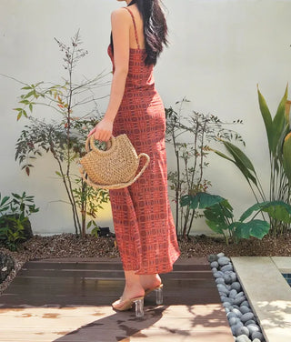 long one-piece slim fit summer vacation look resort sexy nasi sleeveless strap one-piece