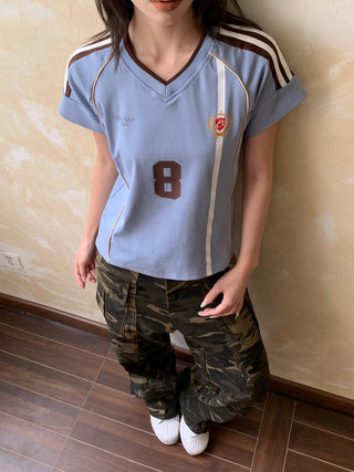Retro Jersey V-Neck