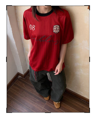 Red Satin Jersey