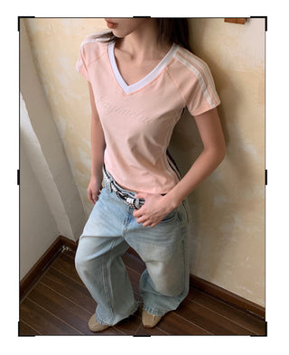 Retro V-Neck T-Shirt