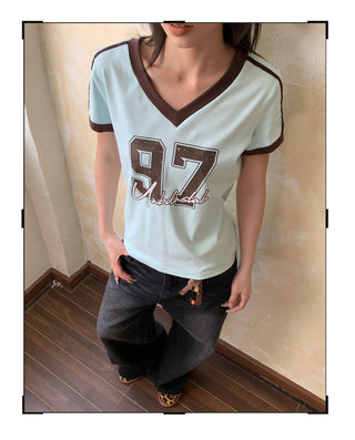 Retro V-Neck T-Shirt