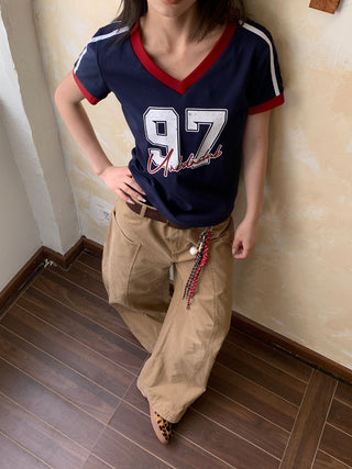 Retro V-Neck T-Shirt