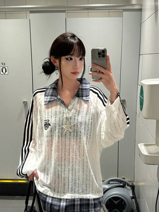 plaid sun blouse