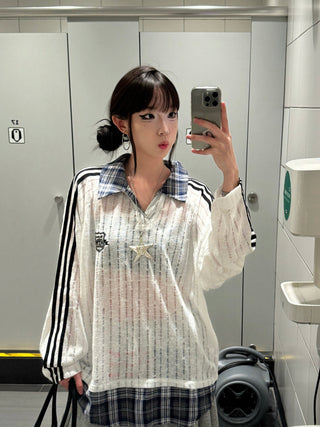 plaid sun blouse