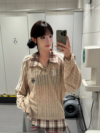 plaid sun blouse
