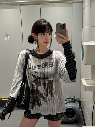 floral fake tee