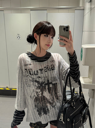 floral fake tee