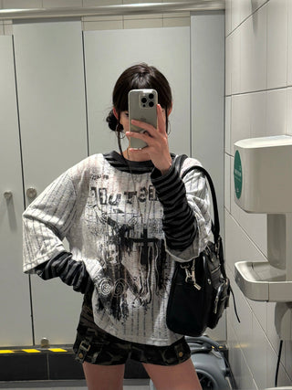 floral fake tee