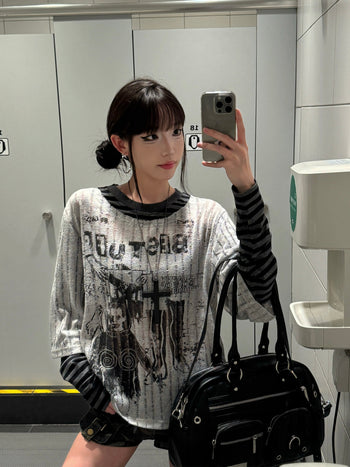 floral fake tee