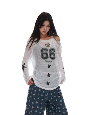 black knit blouse
