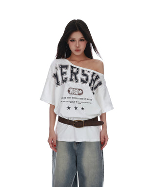 printed off-shoulder