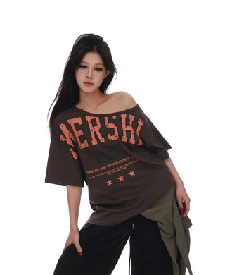 printed off-shoulder