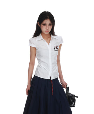 letter slim shirt