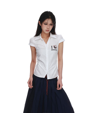letter slim shirt